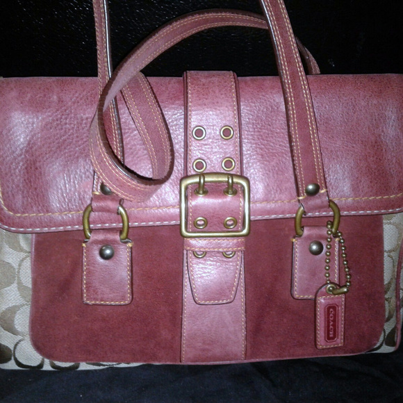 Coach Handbags - Coach Rare Limited Ed. Burgundy Wine Tote Satchel